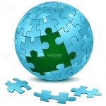 Blue Jigsaw Puzzle Ball